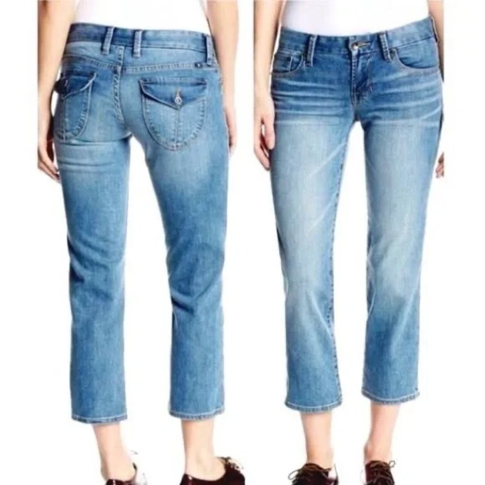 Lucky Brand Sweet Jean Crop Flap Mid Rise
